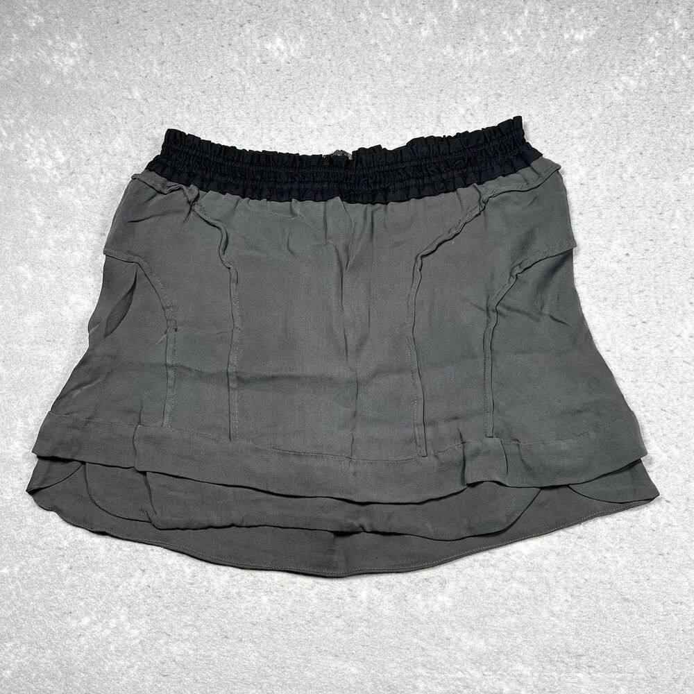 Isabel Marant Mini Skirt Womens Size 40 Gray Black Silk Skirt Mini Portugal
